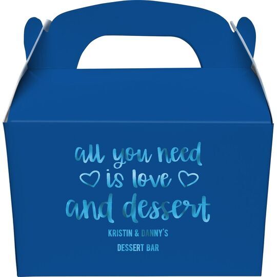All You Need Is Love and Dessert Gable Favor Boxes